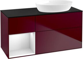 V&B Waschtischunterschrank Finion mit Wandbeleuchtung, Farbe Weiß matt lackiert, Breite: 120 cm, Tiefe: 50,1 cm, Höhe: 50,1 cm - Bild 1