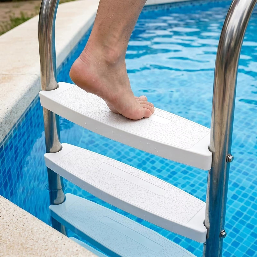 Sunnimix 3-teilige Poolleiter-Stufen in Weiß für Schwimmbad und SPA - Bild 5