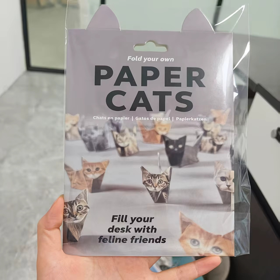 Handgefertigtes DIY-Bastelpapier-Set mit Tierfiguren wie Katzen, Hunden und Dinosauriern in Mehrfarbig für kreative Heimdekoration und Geschenke - Bild 2