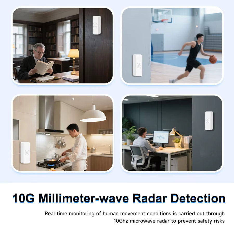Tuya Zigbee 10G mmWave Radar-Bewegungssensor mit Personenerkennung in Weiß, kompatibel mit Tuya Gateway - Bild 3