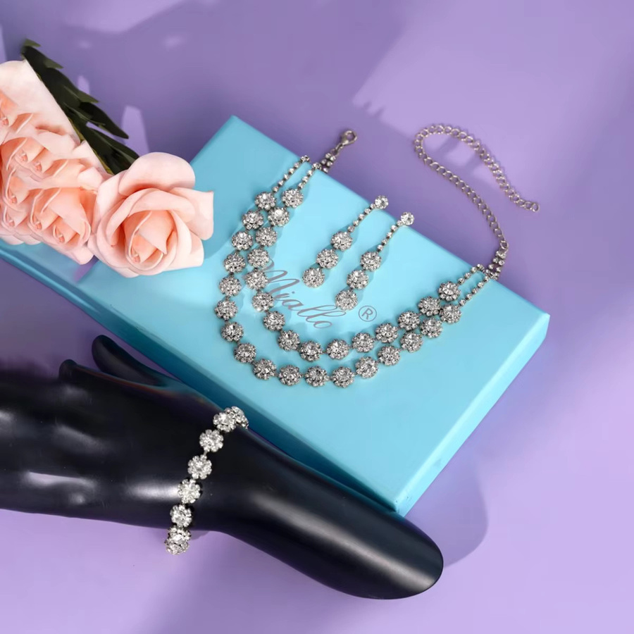 Miallo Schmuckset 3-teilig, Kristall, Roségold, Damen, Hochzeit - Bild 3