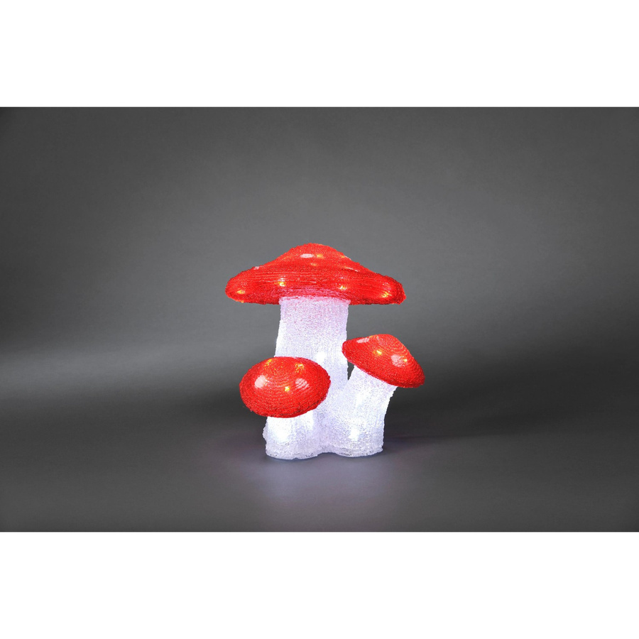 Konstsmide LED-Figur Acryl Fliegenpilz 3er-Set in Rot mit 48 kaltweißen Dioden - Bild 2