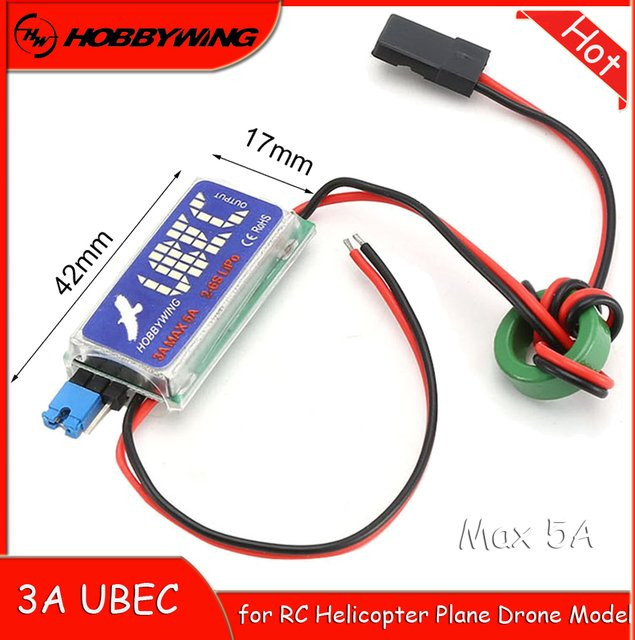Hobbywing UBEC Max 5A Schaltregler 5V/6V für 2-6S Lipo RC Hubschrauber Flugzeug und Drohnen - Bild 1