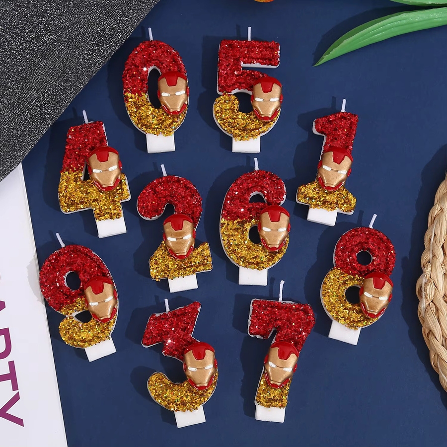 Hasbro Marvel Iron Man Digitale Kerzen Kuchendekoration für Kindergeburtstage in Multicolour - Bild 2