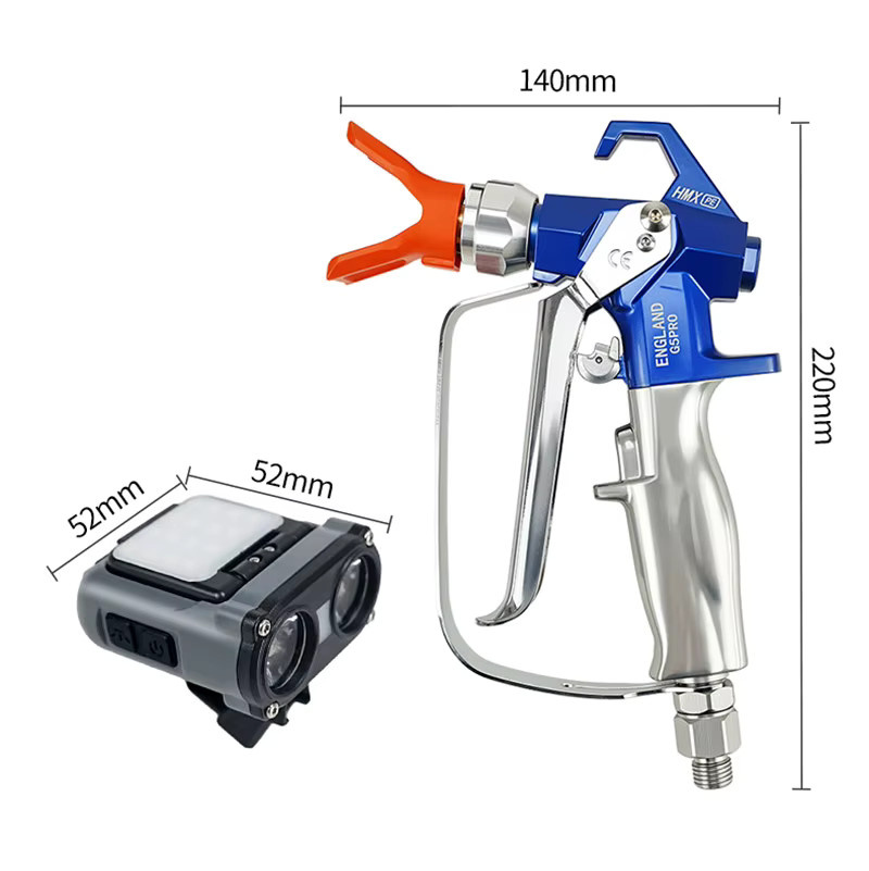 Contractor GRC 4-Finger Airless Farbspritzpistole mit 24.8MP und Schutzsensorlicht für Hochdruck-Farbspritzarbeiten, Spitze 517 - Bild 2