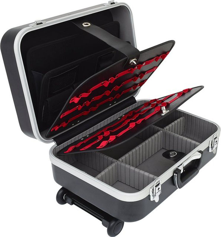 KS Tools ABS Hartschalenkoffer mit Teleskop-Trolly in Schwarz, B/T/H: 43,5 x 31,0 x 16,0 cm - Bild 2
