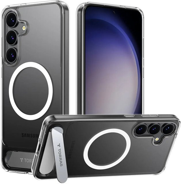 Torras MagSafe Schutzhülle für Samsung Galaxy S25+ S936 mit Pstand in Transparent - Bild 1