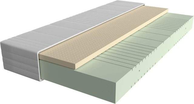AM Qualitätsmatratzen 7 Zonen Latex-Hybridmatratze mit abnehmbarem Bezug, Weiß, B/T: 100 x 200 cm, H2 - Bild 1