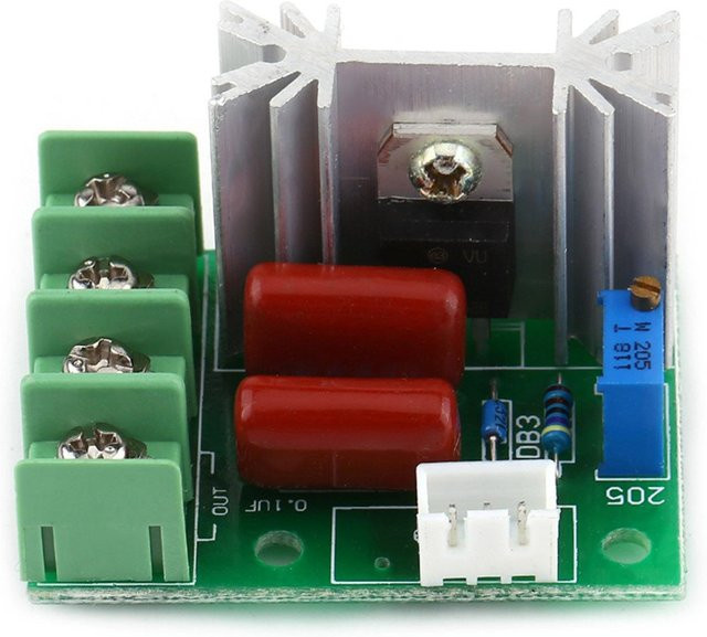 Elektrischer Spannungsregler AC 50 220V 2000W SCR Drehzahlregler und Lichtdimmer in Weiß - Bild 1