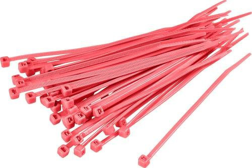 TRU Components Kabelbinder Rot, Länge: 20,3 cm, Breite: 0,25 cm, 100 Stück - Bild 1