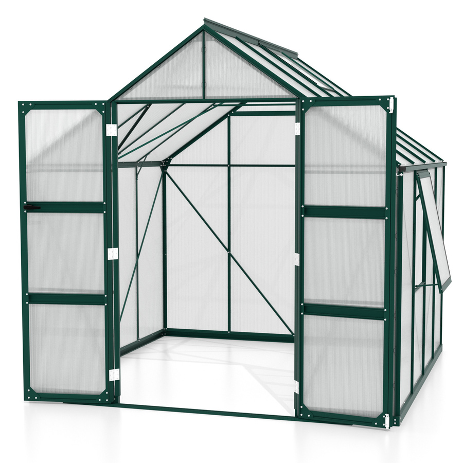 Vitavia Gewächshaus Olymp 6700 in Smaragd mit Polycarbonat-Platten und Fundamentrahmen, 6,7 m² - Bild 3