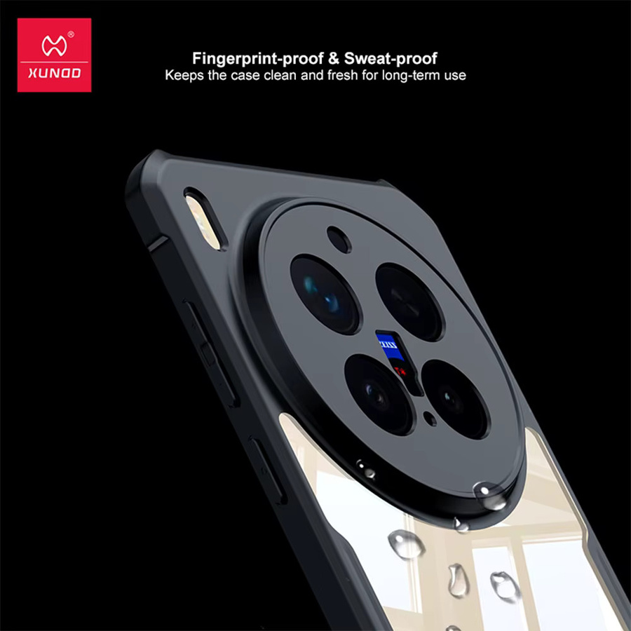 Xundd Schutzhülle für VIVO X300 Pro und VIVO X300 Ultra, Transparente Airbag Anti-Sturz-Hülle mit Magnetständer und Streifen-Design - Bild 4