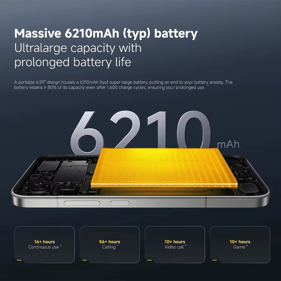 Xiaomi POCO F8 Pro 5G Smartphone Globale Version Blau mit 6,59 Zoll Display, Snapdragon 8 Elite Mobile Plattform, 6210mAh Akku, 100W HyperCharge, 50MP Kamera und NFC - Bild 3