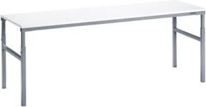 Treston Arbeitstisch TP-510-3 höhenverstellbar in Grau und Weiß, B: 100 cm, T: 50 cm - Bild 1