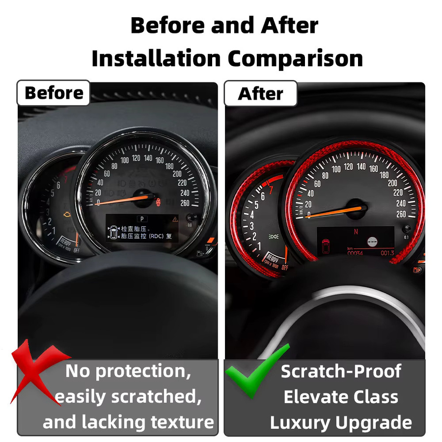 Carbonfaser Instrumententacho Abdeckung für Mini Cooper F54 F55 F56 F57 F60 in Schwarz - Bild 2