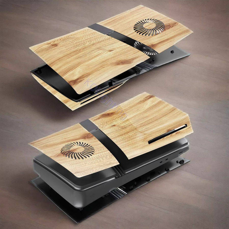Kolorkoli Holz-Frontplatte mit Kühlöffnung für PS5 Pro Disc Edition in Braun - Bild 5