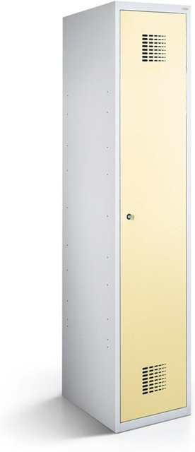 rotstahl Kleiderspind mit 1 Tür in Beige, B/T/H: 30 x 50 x 180 cm - Bild 1