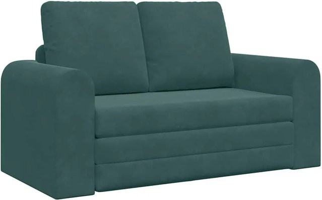 vidaXL Schlafsofa aus Samt in Dunkelgrün mit Metall- und Holzgestell - Bild 1