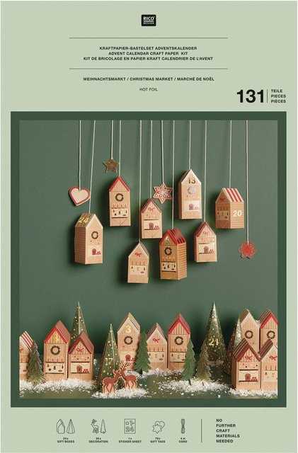 Rico Design Adventskalender Bastelset Weihnachtsmarkt in Multicolor - Bild 1