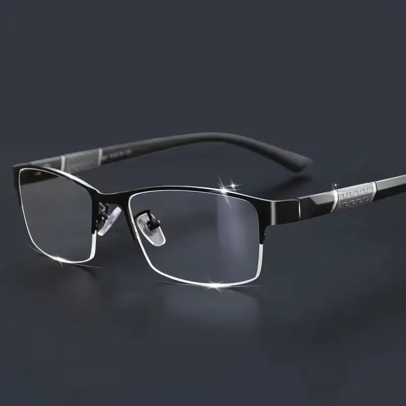 Lesebrille Unisex, Halbrahmen, rectangular, black - Bild 2