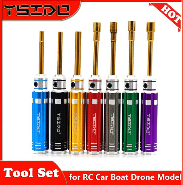 YSIDO 7er Set Sechskantschlüssel für RC Modell Auto und Crawler Reparatur Werkzeug Set - Bild 1