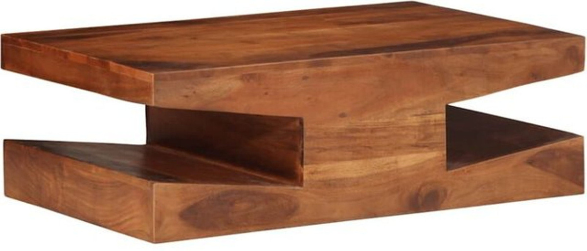 vidaxl Couchtisch aus Massivholz Akazie in Braun, Rechteckig, B/T/H: 90 x 60 x 30 cm - Bild 1