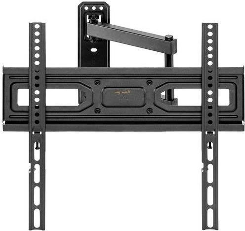 My Wall H26-1AL TV-Wandhalterung in Schwarz für 32 bis 55 Zoll, neigbar und höhenverstellbar mit variablem Wandabstand - Bild 1