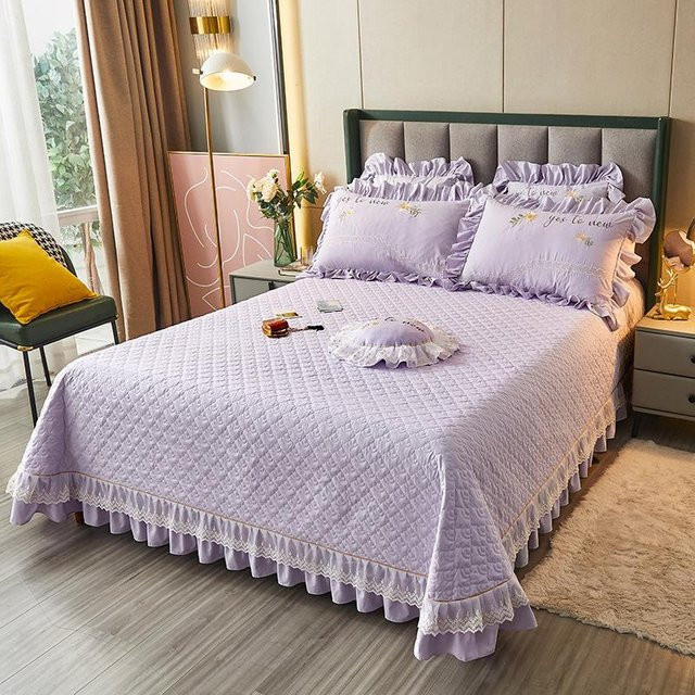 Dreiteiliges Tatami-Bettdecken-Set von Your Warm Home, doppelseitig gesteppte Bettdecke mit Bezug aus Polyester, Breite: 250 cm - Bild 1