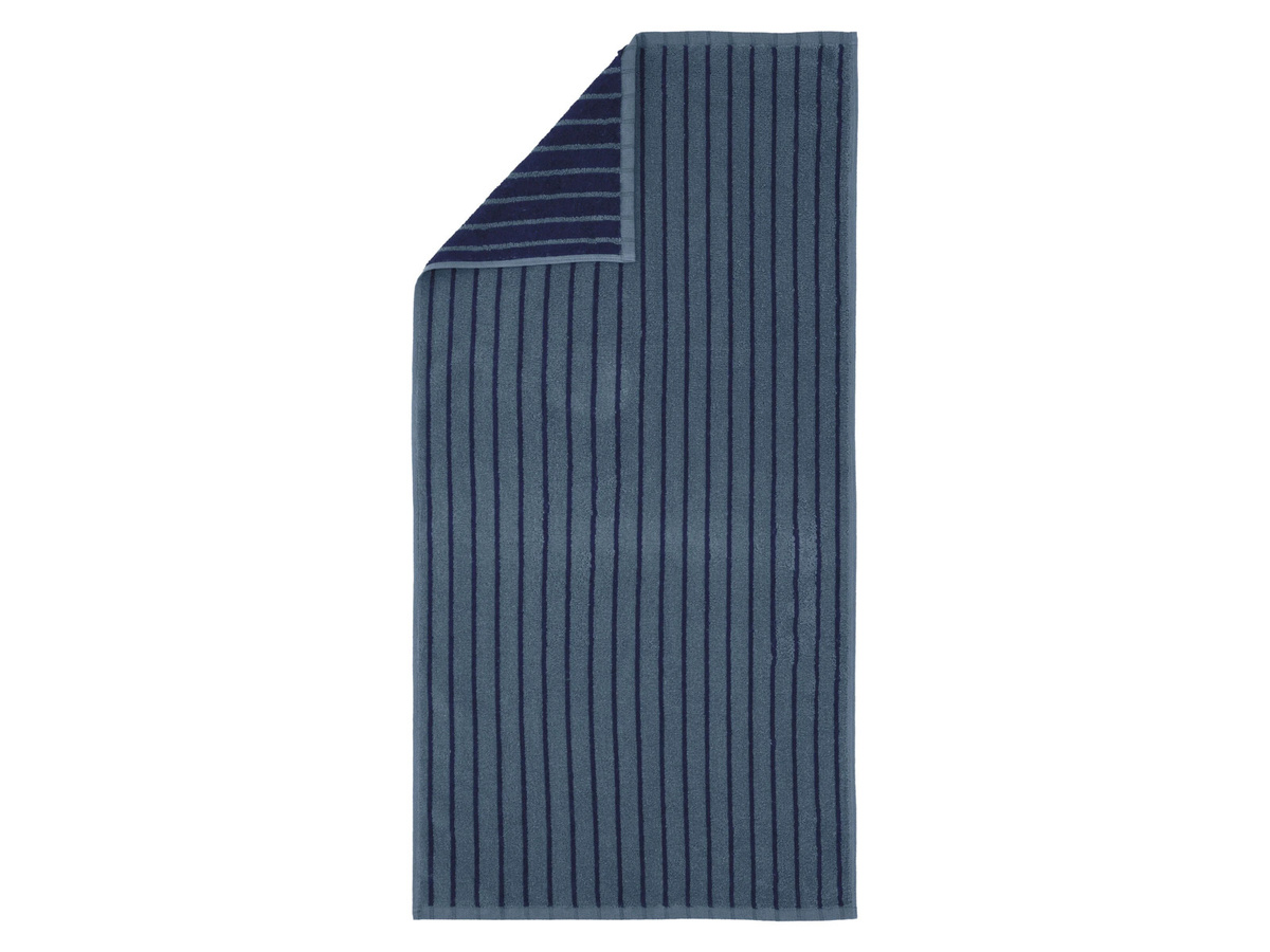 LIVARNO Frottier-Handtücher aus Baumwolle, 2 Stück, Blau, gestreift, Breite: 50 cm, Länge: 100 cm - Bild 2