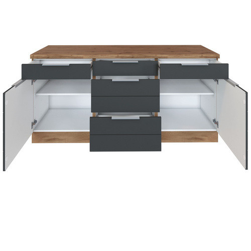 Unterschrank Faro von HELD MÖBEL in Grau aus Holzwerkstoff, B/H/T: 180 x 86 x 60 cm - Bild 3