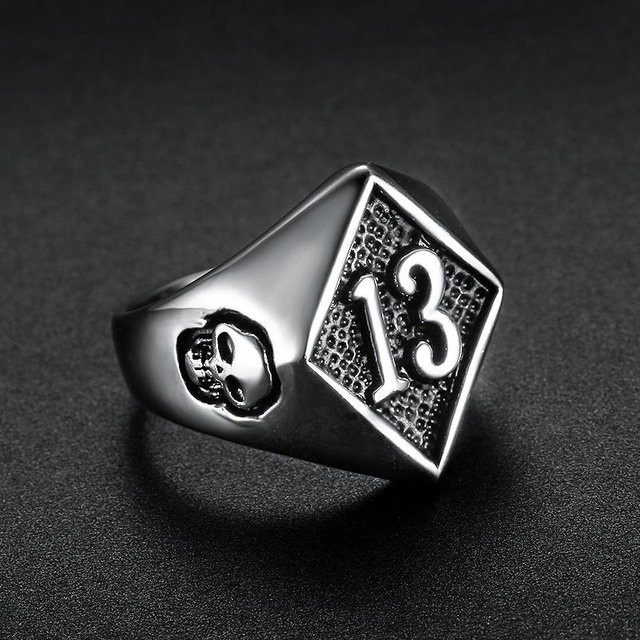 FOXANRY Jewelry Ring 925 Silber, Schädel, Herren - Bild 1
