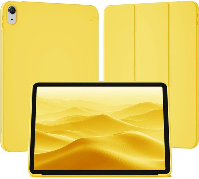 Rd lala Silikon Hülle für iPad 11. Generation und 10. Generation mit Faltständer und Smart Cover in Gelb - Bild 1