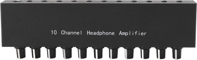 DIYelecs 10-Kanal Kopfhörerverstärker in Schwarz mit integriertem Equalizer und 3,5 mm Klinkenanschluss - Bild 1