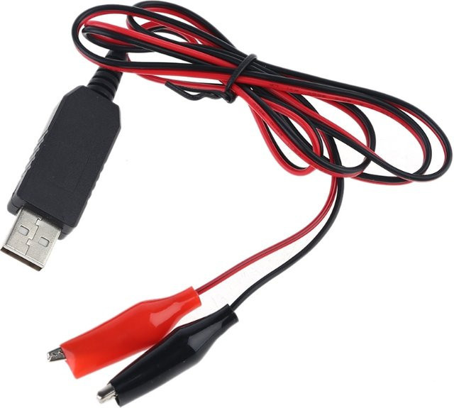 USB AA AAA Batterie Eliminator Netzteil 5V bis 3V in Schwarz - Bild 1