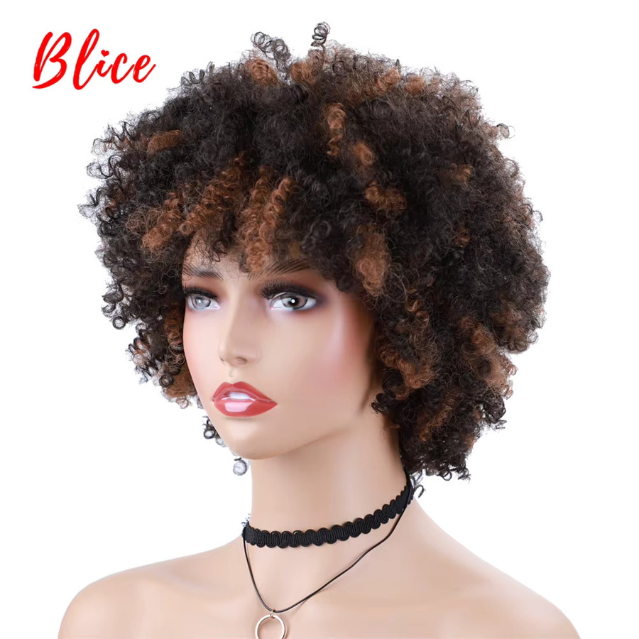 Blice Synthetische Perücke, Afro Lockig, Kurz, Damen, Farbe 4/30 Blond - Bild 2