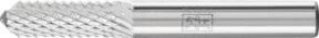 PFERD Hartmetall Frässtift Zylinder ZYA für Kunststoffe in Silber, Durchmesser: 8 mm, Länge: 25 mm, Schaft-Durchmesser: 8 mm - Bild 1