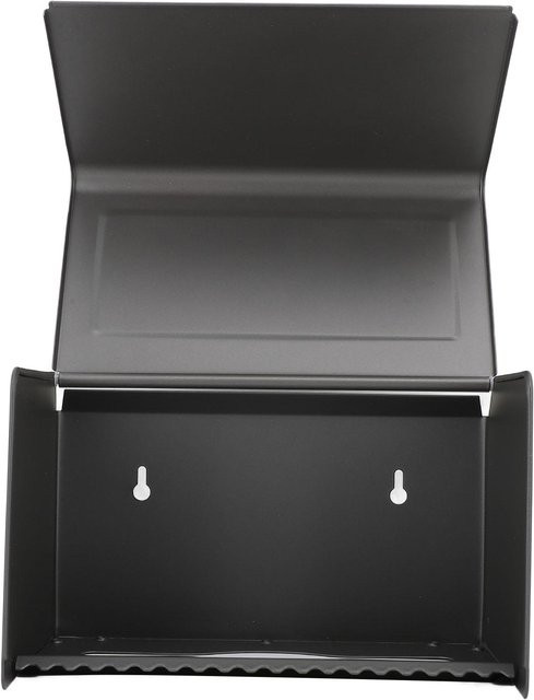 Wandmontierte Toilettenpapierbox aus Aluminium von KONNWEI in Schwarz, wasserdichte Toilettenpapier-Abdeckung mit großer Kapazität für dein Badezimmer - Bild 1