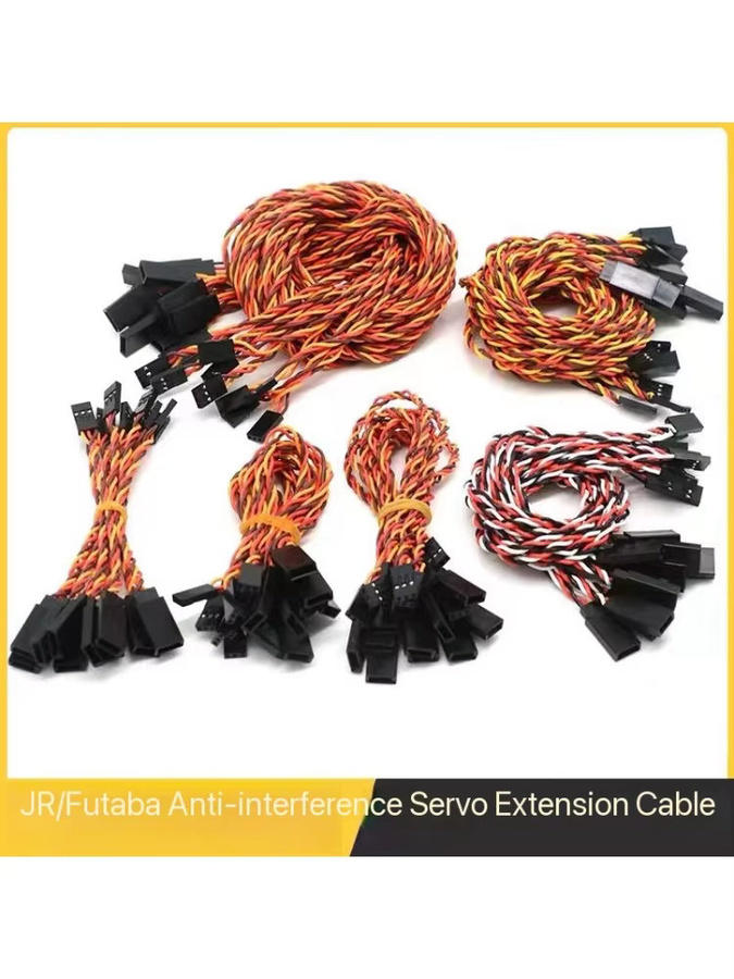 BANGSHE Servo-Verlängerungskabel für JR-Modelle und Starrflügler, 30-adriges Twisted-Pair-Signalkabel für Futaba ESC mit Verpolungsschutz, multicolour - Bild 3