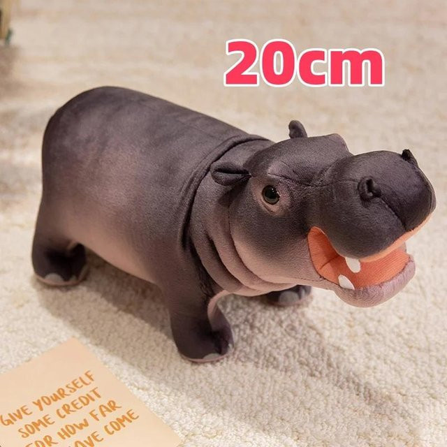 Yiran toy Nashorn Flusspferd Plüschtier, Stofftier, Grau - Bild 1