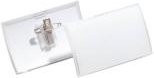Durable Namensschild CLICK FOLD mit Metall-Kombiklemme aus Polypropylen, transparent, B/H: 54 x 90 mm, 25 Stück - Bild 1