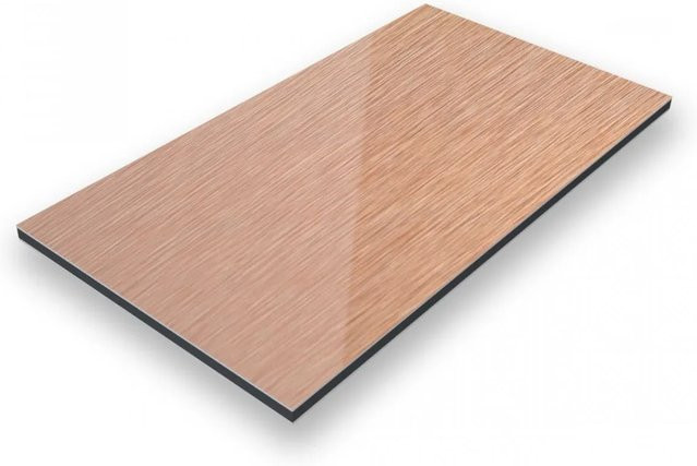 Aluverbund24 Aluminiumverbundplatte Bronze-Gebürstet, B: 150 cm, T: 75 cm, Dicke: 0,3 cm - Bild 1