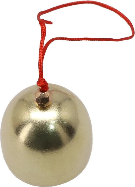 Vintage Metallglocke als Anhänger aus Kupfer in Gold und Beige für deine Heimdekoration oder DIY-Projekte - Bild 1