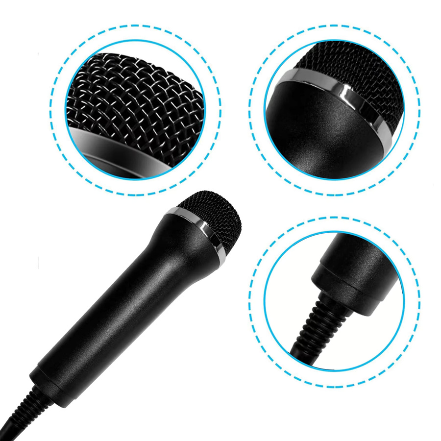 ALLOET Karaoke-Mikrofon mit USB-A Anschluss in Schwarz für PlayStation 4, Nintendo Switch, Xbox, Wii und PC - Bild 4