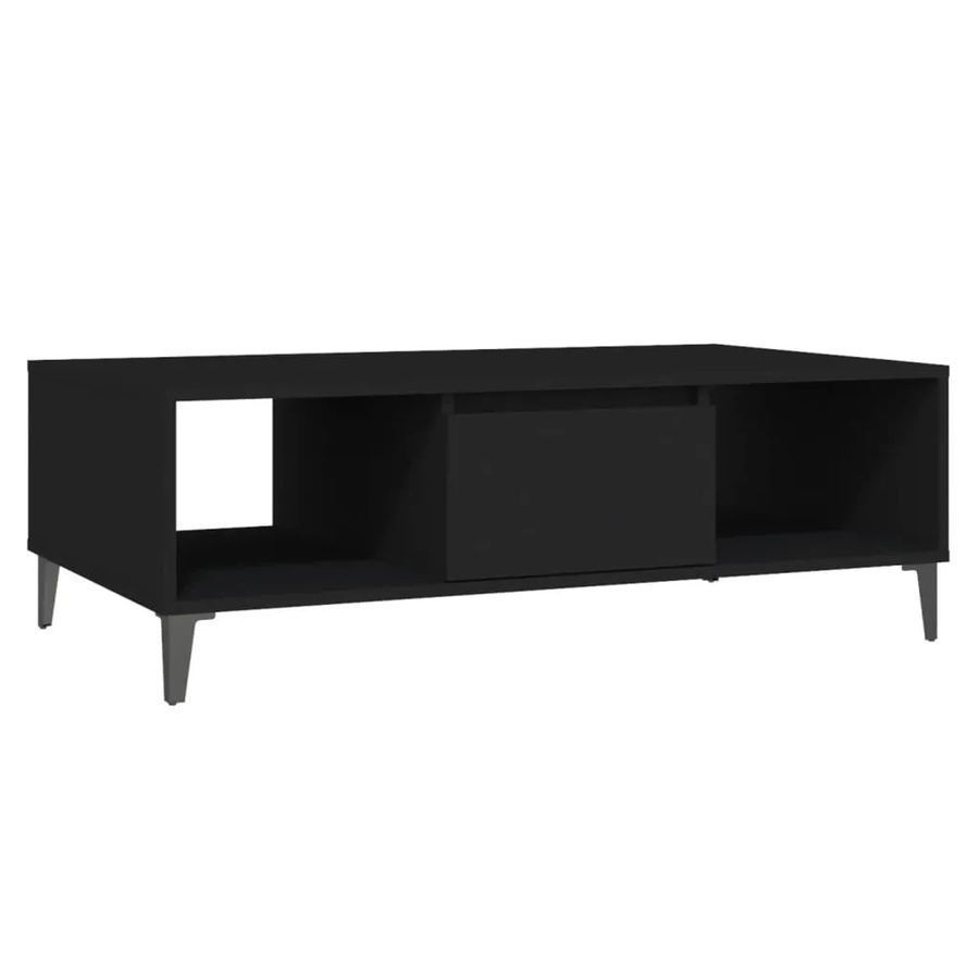 vidaXL Couchtisch Schwarz im Industrial Design aus Holzwerkstoff, B/T/H: 103,5 x 60 x 35 cm - Bild 2