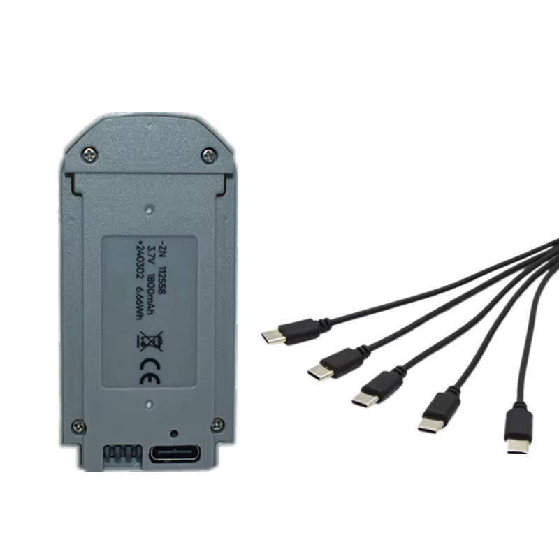 PYLRC Original-Akku 3,7 V 1800 mAh für GT3 RC-Drohne und V66 Mini-Quadcopter in Grau - Bild 2