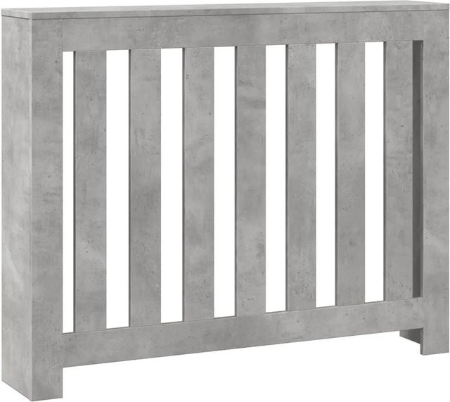 Heizkörperverkleidung vidaXL in Betongrau mit modernem Latten-Design aus Holzwerkstoff, B/T/H: 104 x 20 x 82 cm - Bild 1