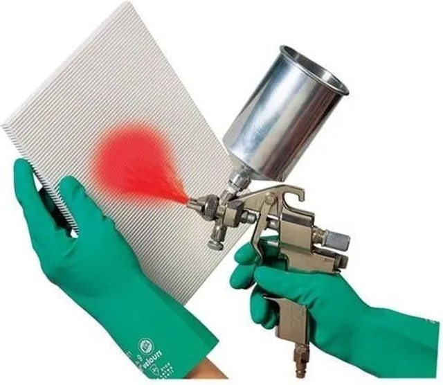 Honeywell Chemiehandschuhe Camatril 730 in Grün, Größe Gr 9 - Bild 1