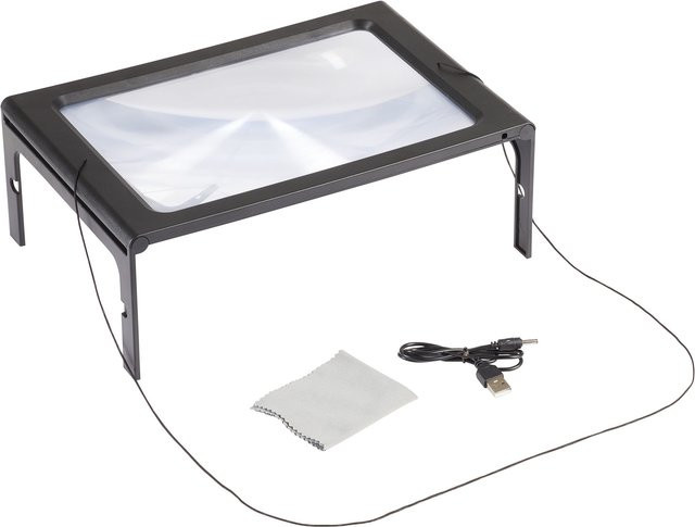 genialo Leselupe mit LED-Beleuchtung, Schwarz - Bild 1