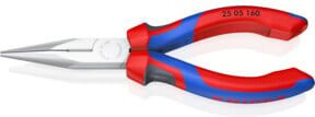 Knipex Flachrundzange mit Schneide und Comfort-Griffen, verchromt, multicolor - Bild 1