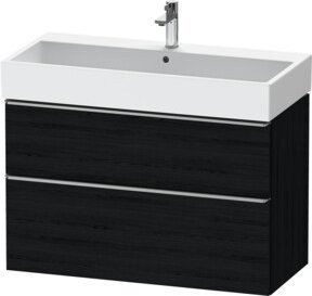 Duravit Waschtischunterschrank D-Neo in Schwarz Matt, Wandhängend, B: 98,4 cm, T: 44,2 cm, H: 62,5 cm - Bild 1